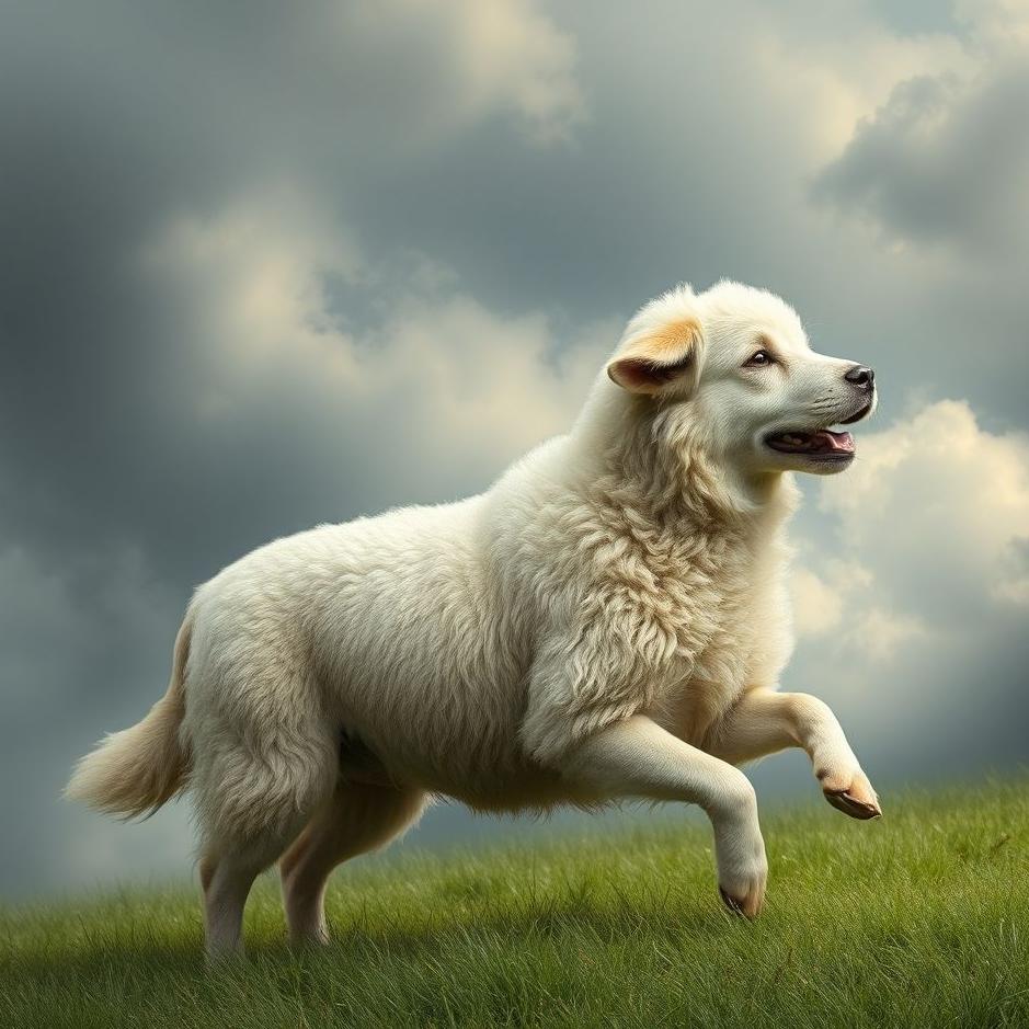 Dream : Sheep turning into a dog in a dream