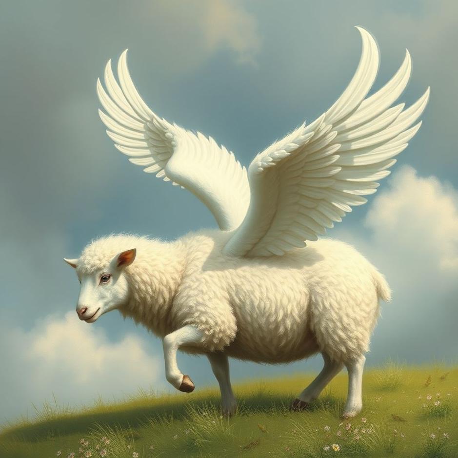 Dream : Sheep with wings in a dream