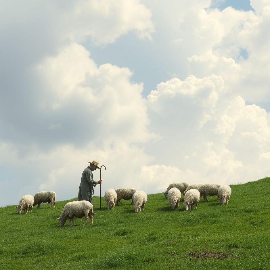 Dream : Shepherd grazing sheep in a dream
