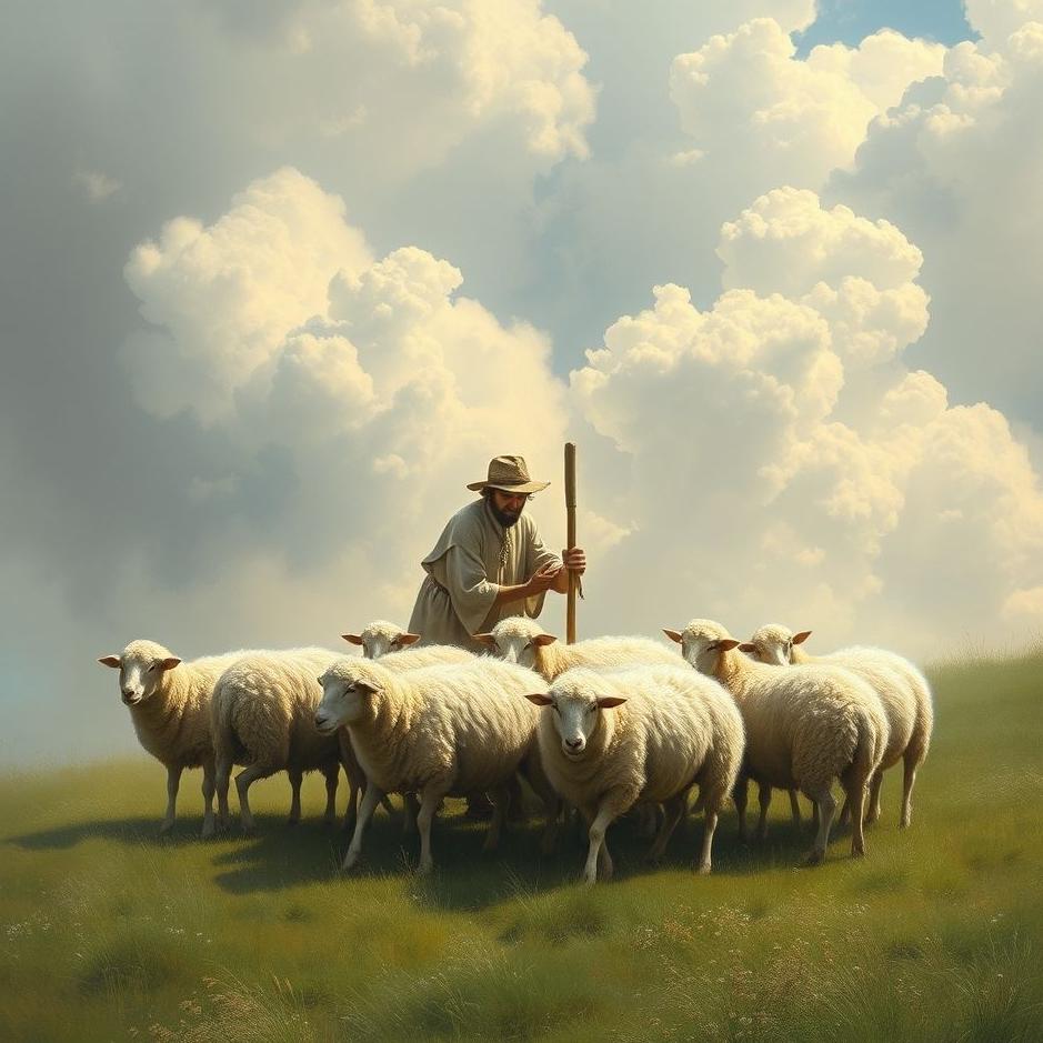Dream : Shepherd herding sheep in a dream