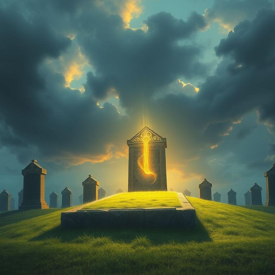 Dream : Shining grave in a dream