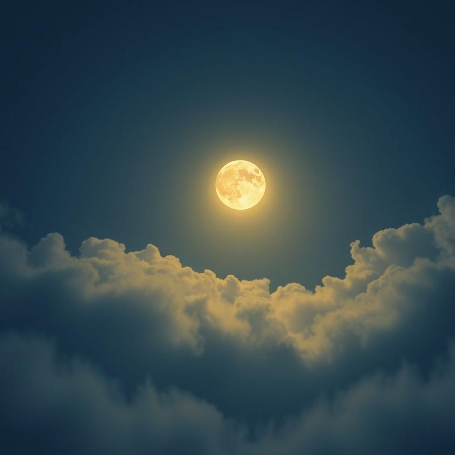 Dream : Shining moon in a dream