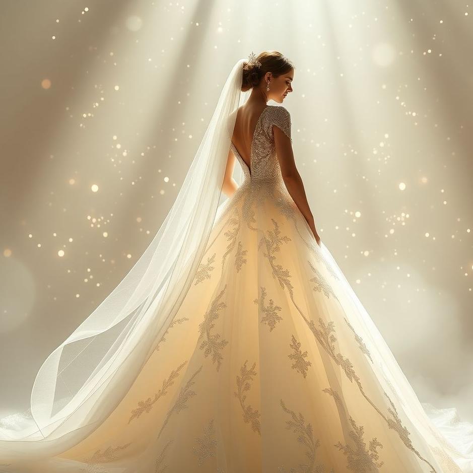 Dream : Shining wedding dress in a dream