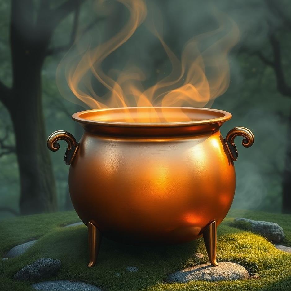 Dream : Shiny copper cauldron in a dream
