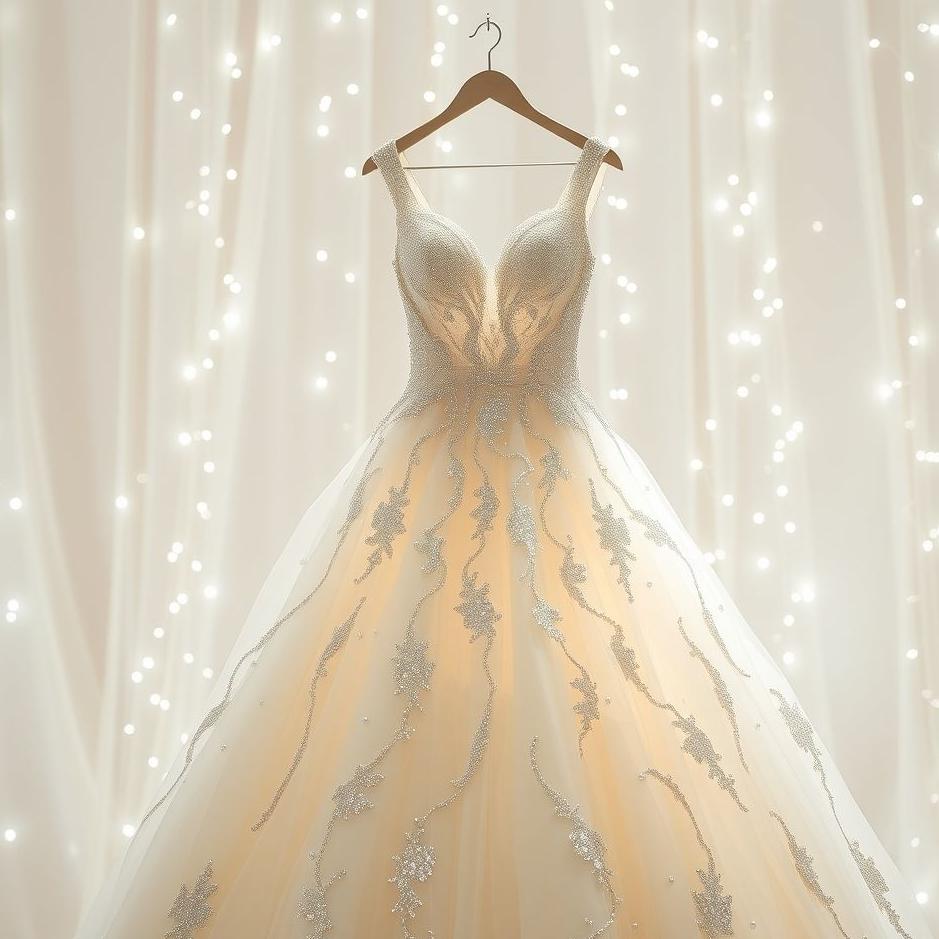Dream : Shiny wedding dress in a dream