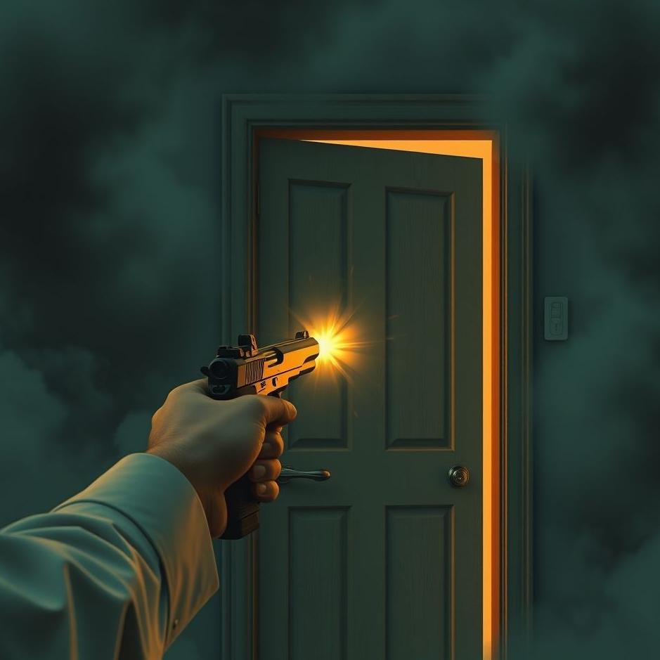 Dream : Shooting a gun at a door in a dream