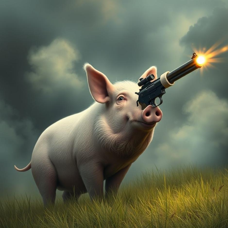 Dream : Shooting a pig with a gun in a dream