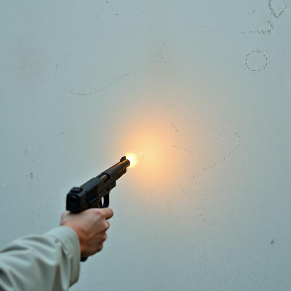 Dream : Shooting a wall with a gun in a dream