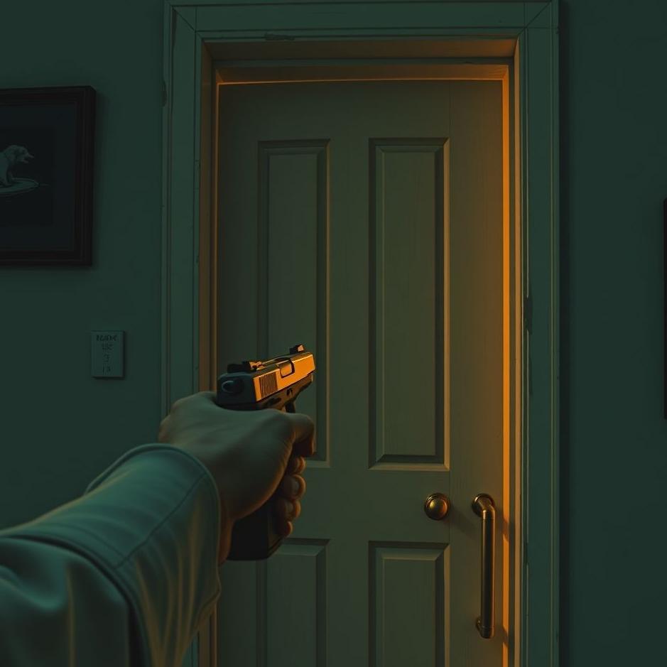 Dream : Shooting at the door with a gun in your dream
