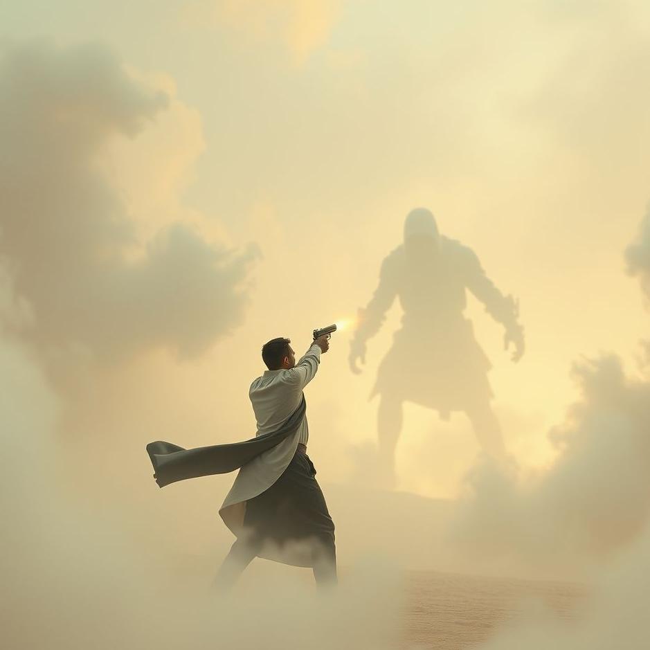 Dream : Shooting at the enemy with a gun in a dream