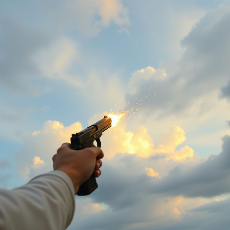 Dream : Shooting into the air with a gun in a dream