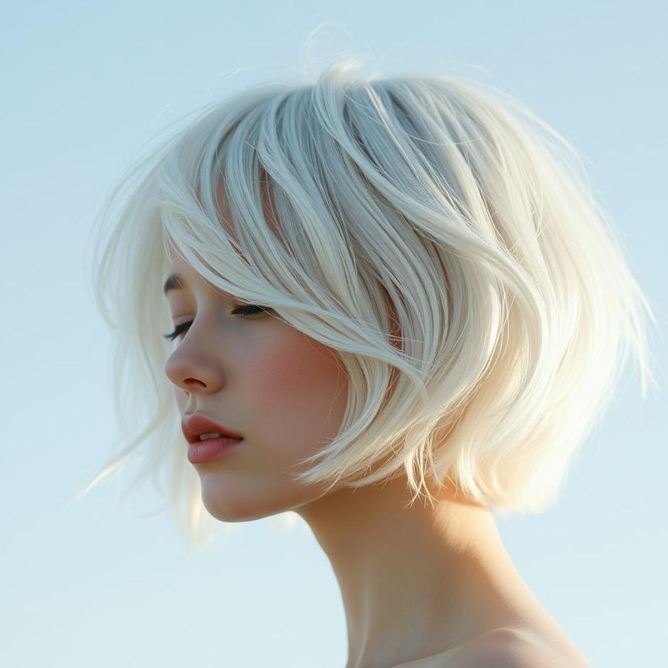 Dream : Short and white hair in a dream