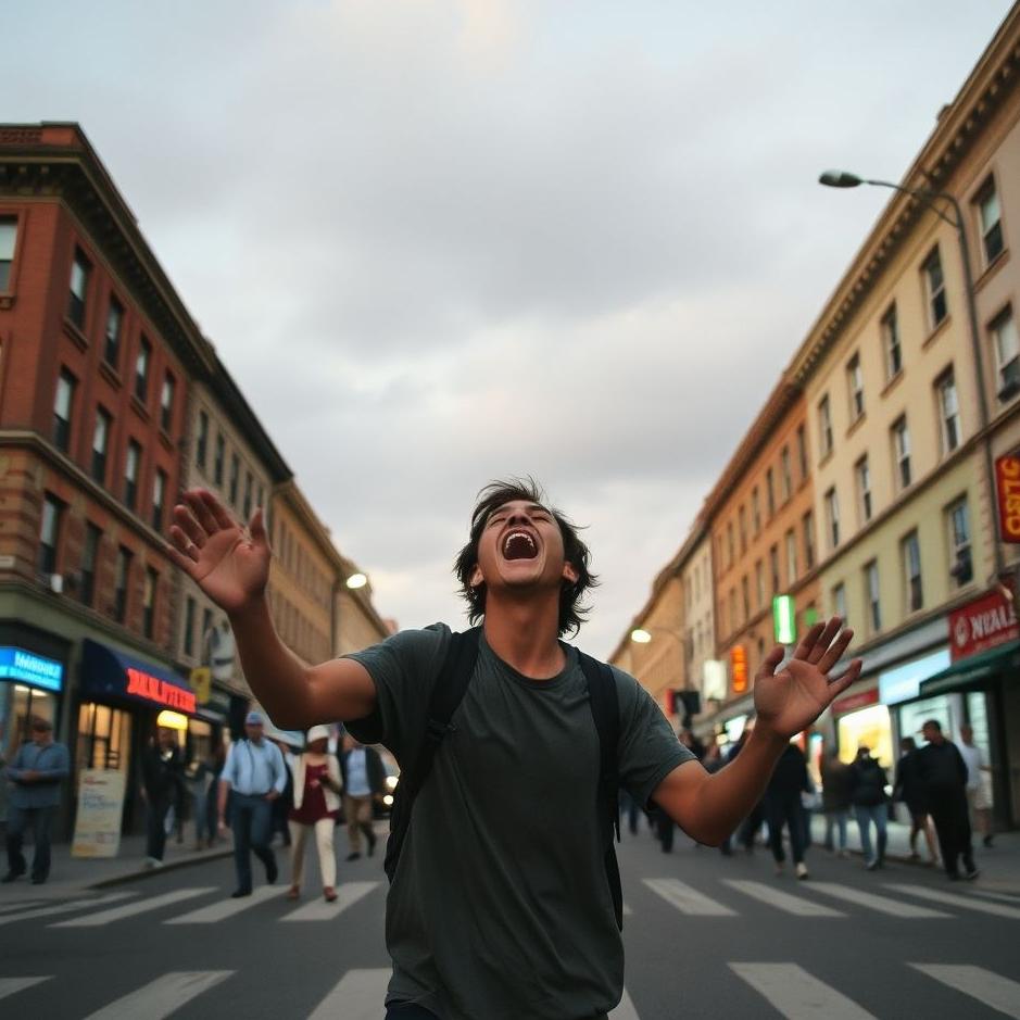 Dream : Shouting on the street in a dream
