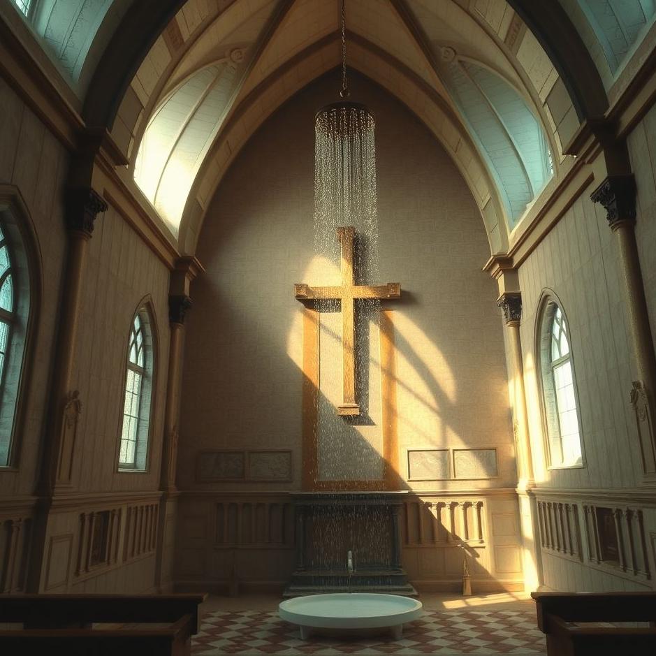 Dream : Shower in a church in a dream