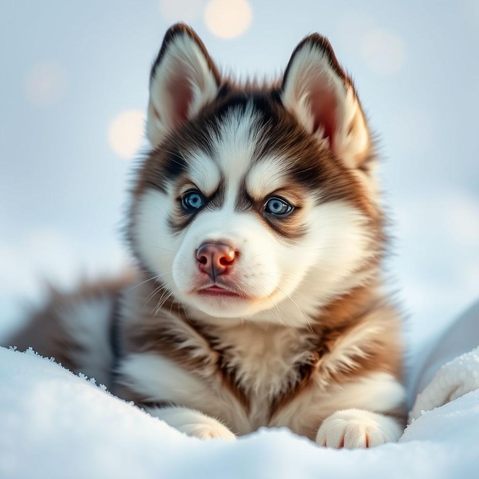 Dream : Siberian Husky puppy in a dream