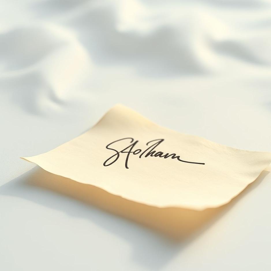Dream : Signature on a paper in a dream