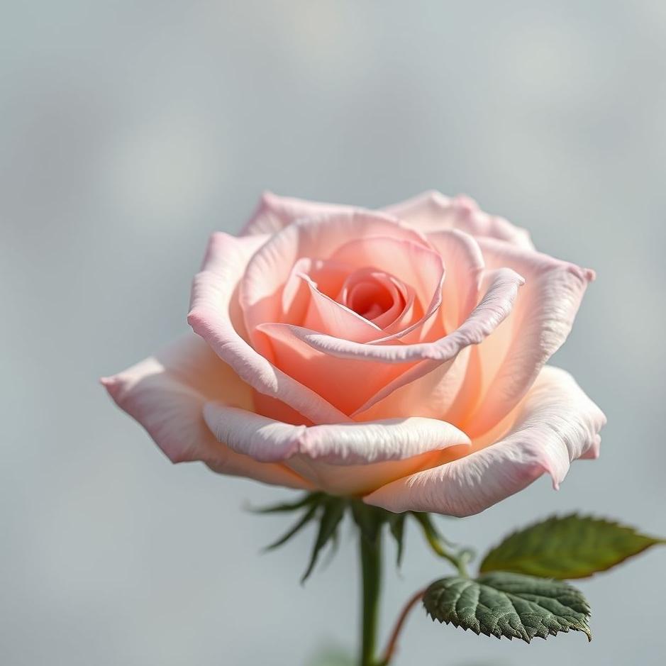 Dream : Silvery rose in a dream