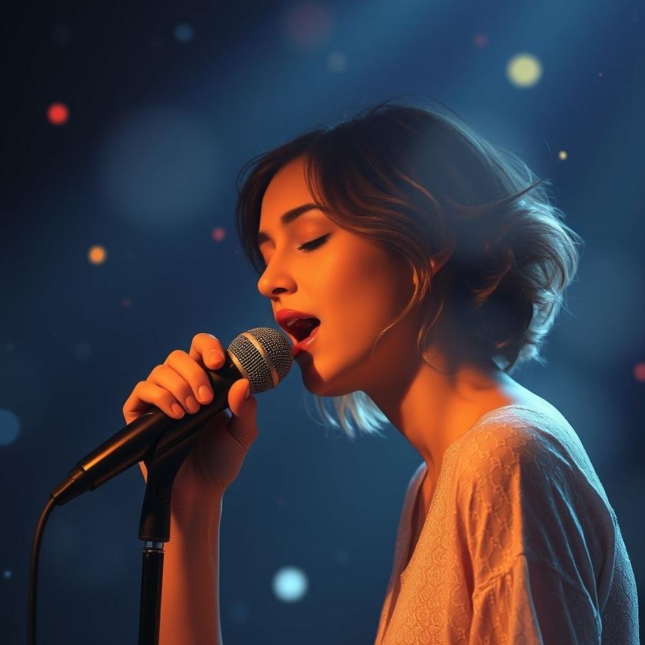 Dream : Singing into a microphone in a dream