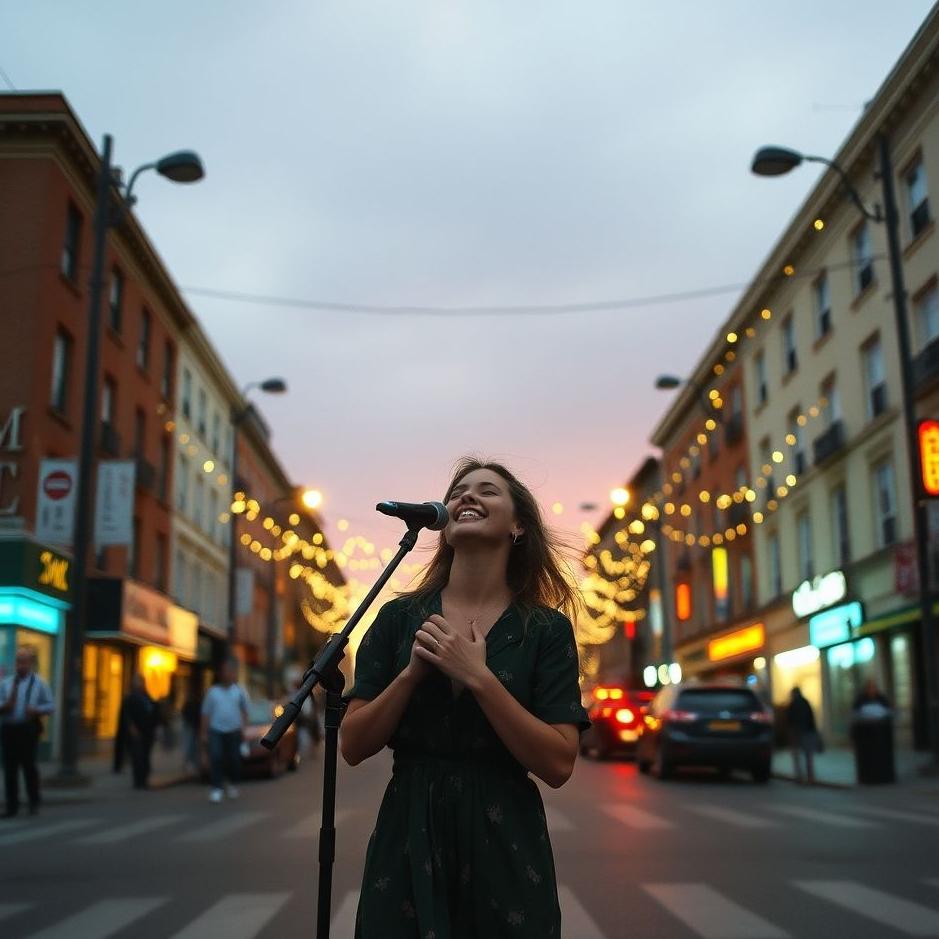 Dream : Singing on the street in a dream