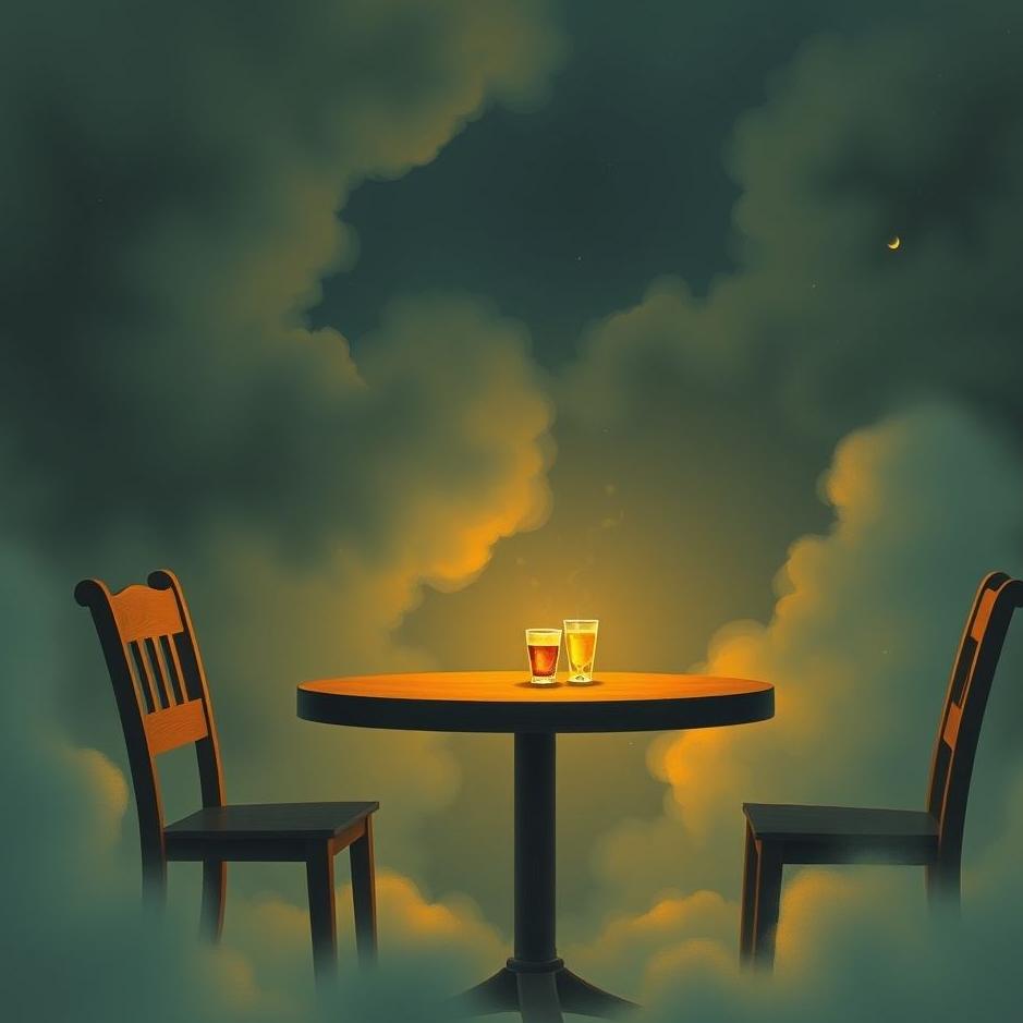 Dream : Sitting at a drinking table in a dream