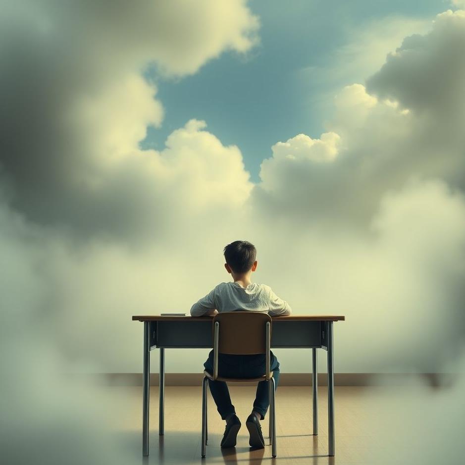 Dream : Sitting at a school desk in a dream