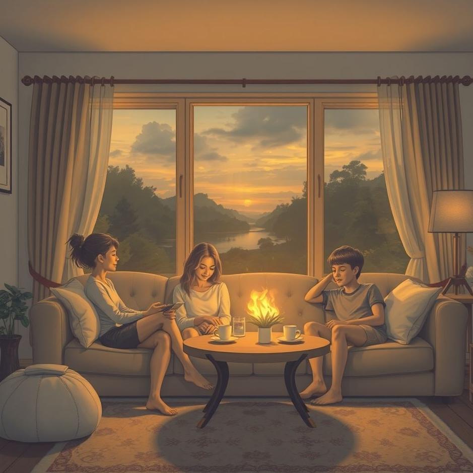 Dream : Sitting at home with friends in the dream
