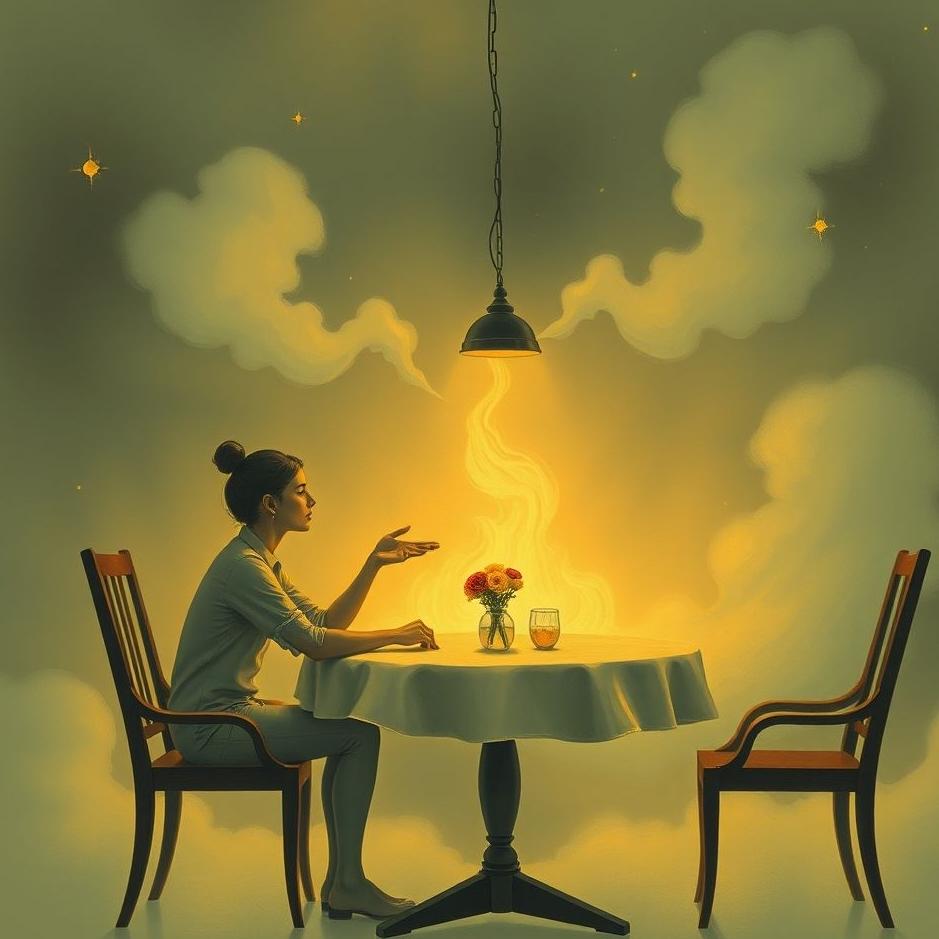 Dream : Sitting at the table and talking in a dream