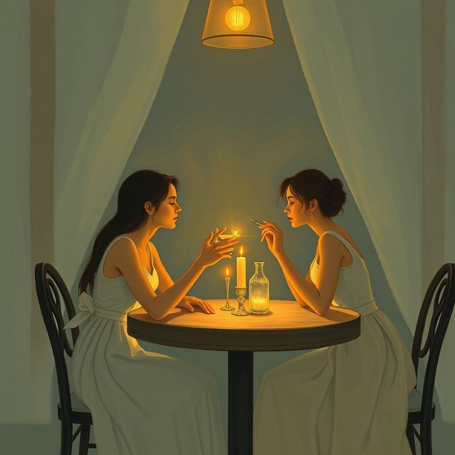 Dream : Sitting at the table with your lover in a dream