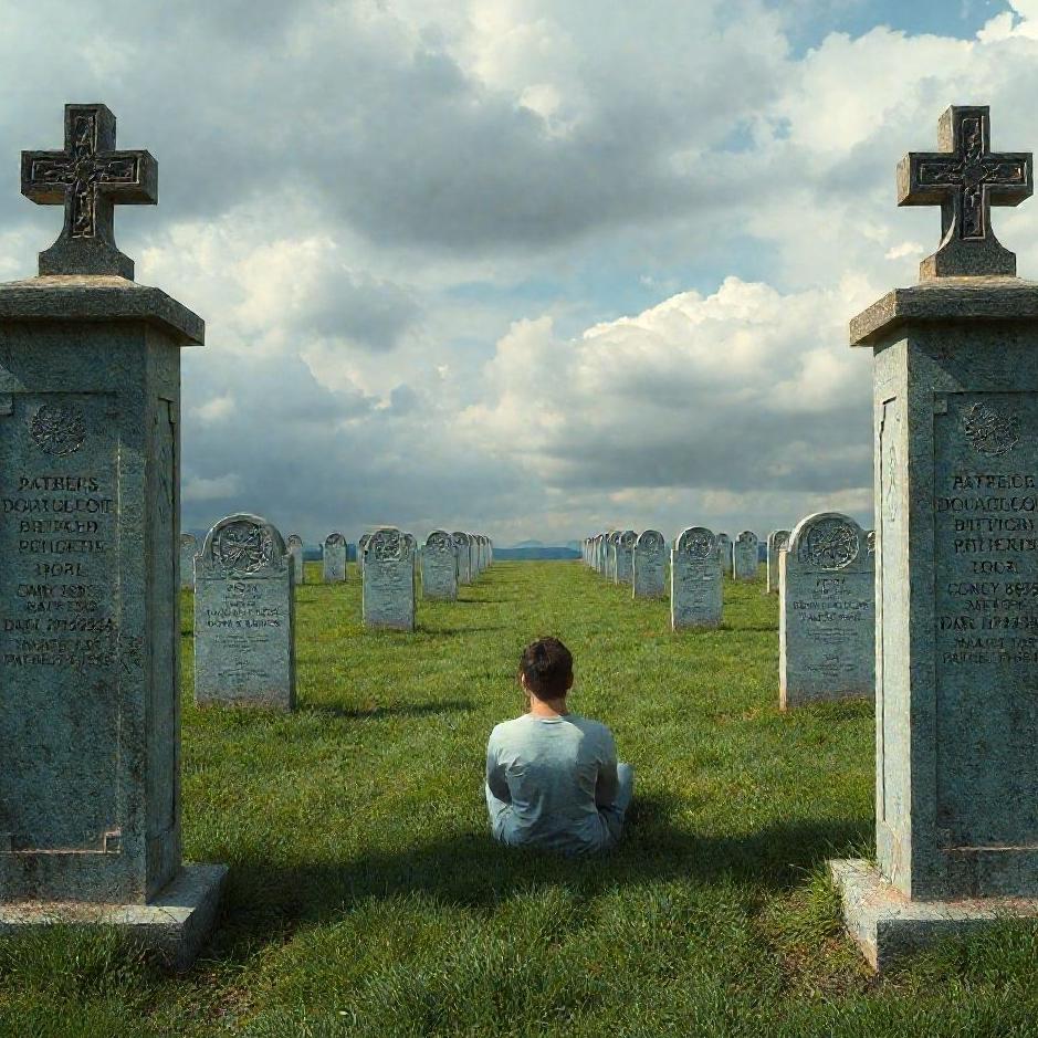 Dream : Sitting between two graves in a dream