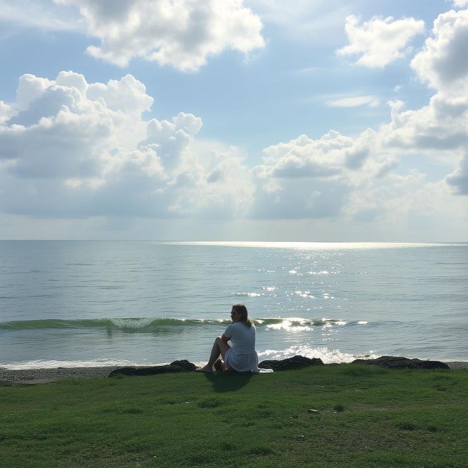 Dream : Sitting by the seaside in a dream