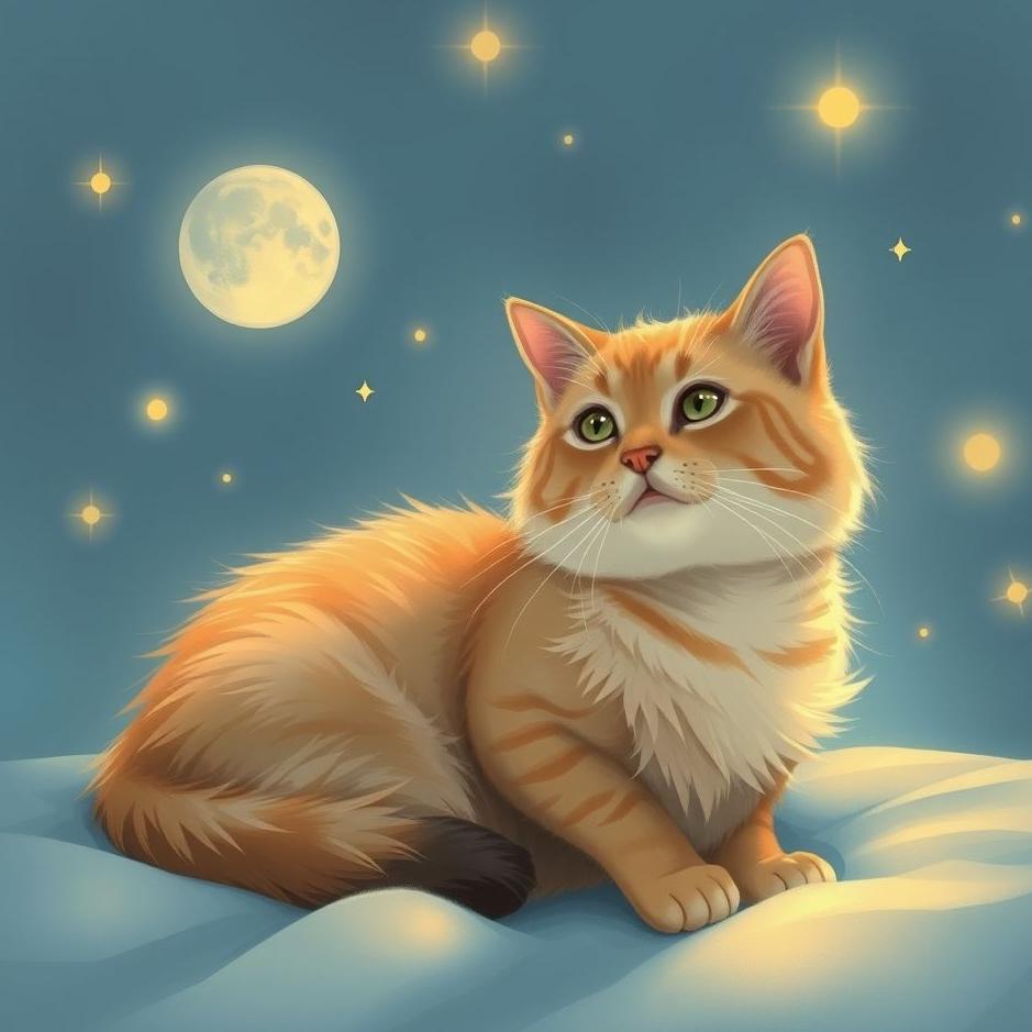 Dream : Sitting cat in a dream