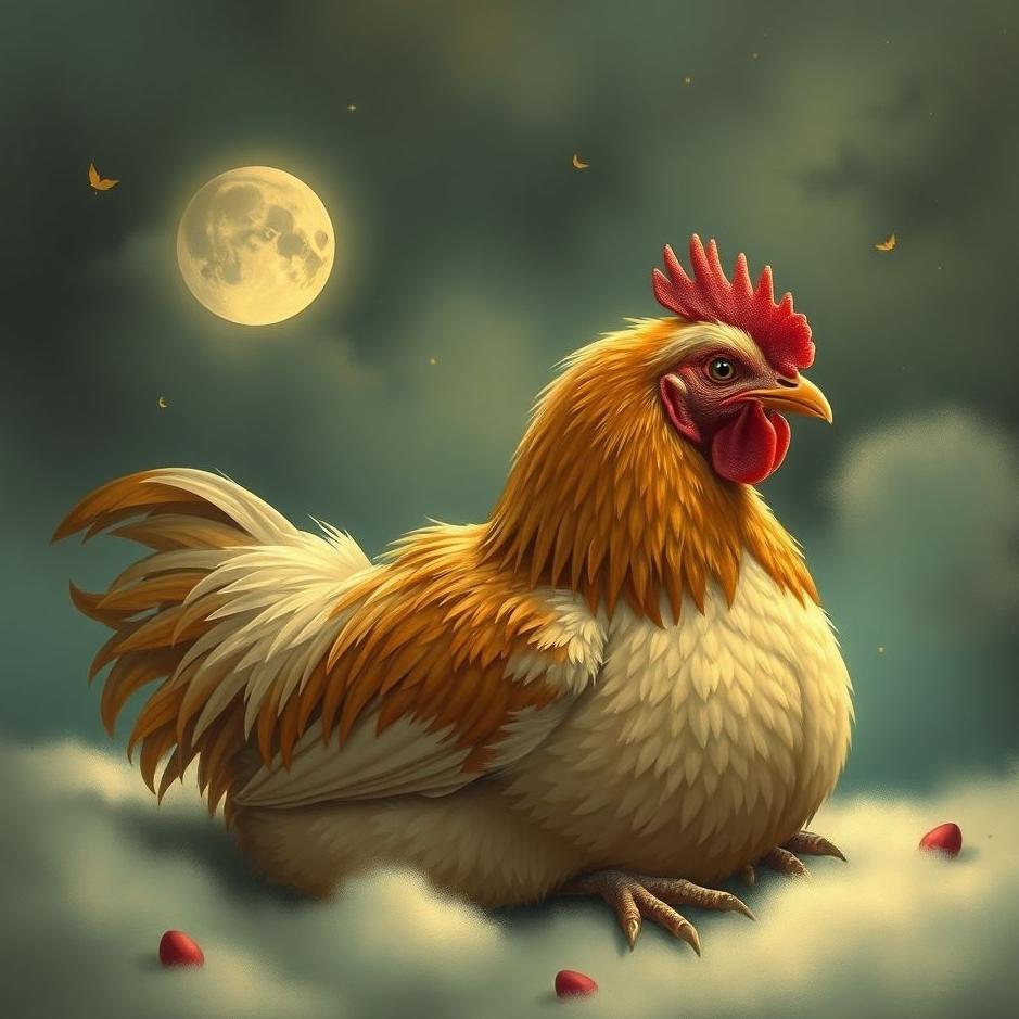 Dream : Sitting chicken in a dream