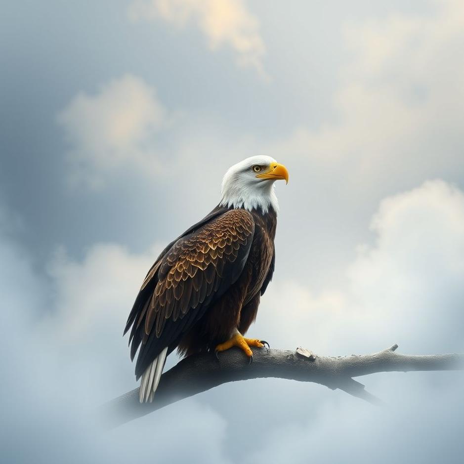 Dream : Sitting eagle in a dream