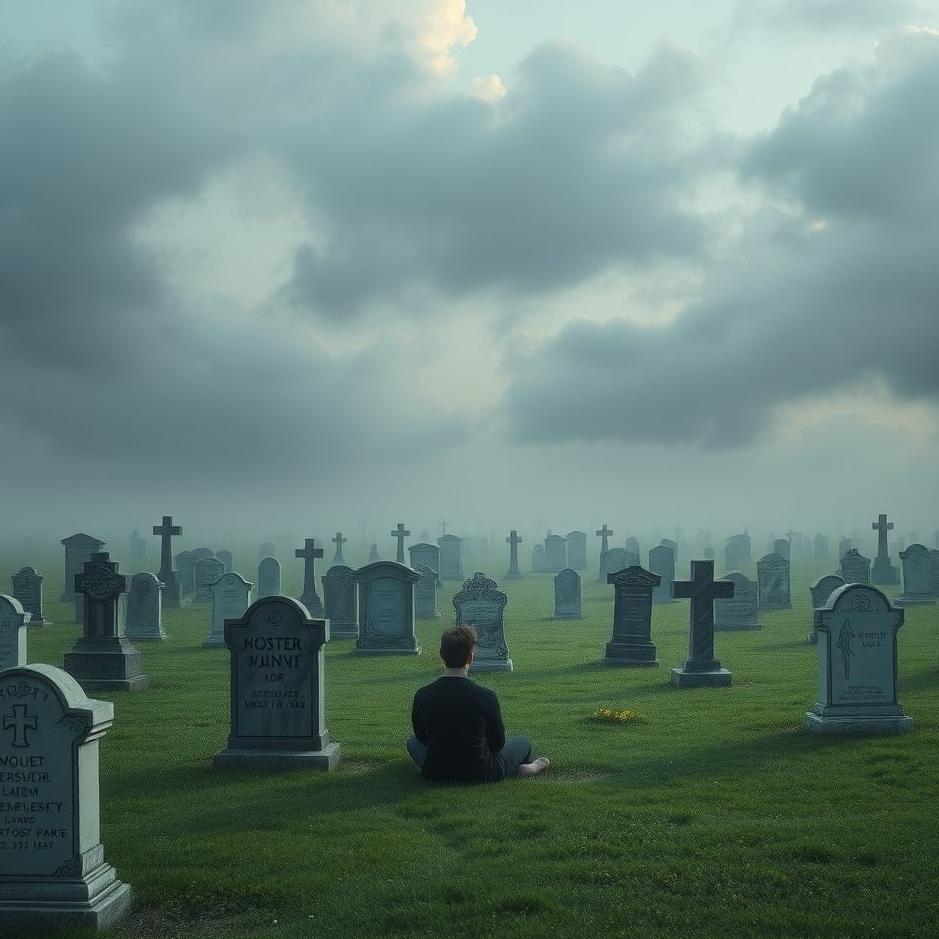 Dream : Sitting in a cemetery in a dream