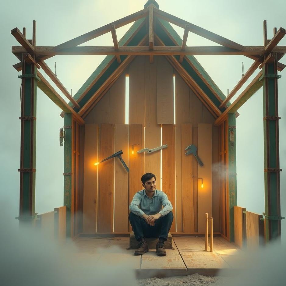 Dream : Sitting in a construction house in a dream