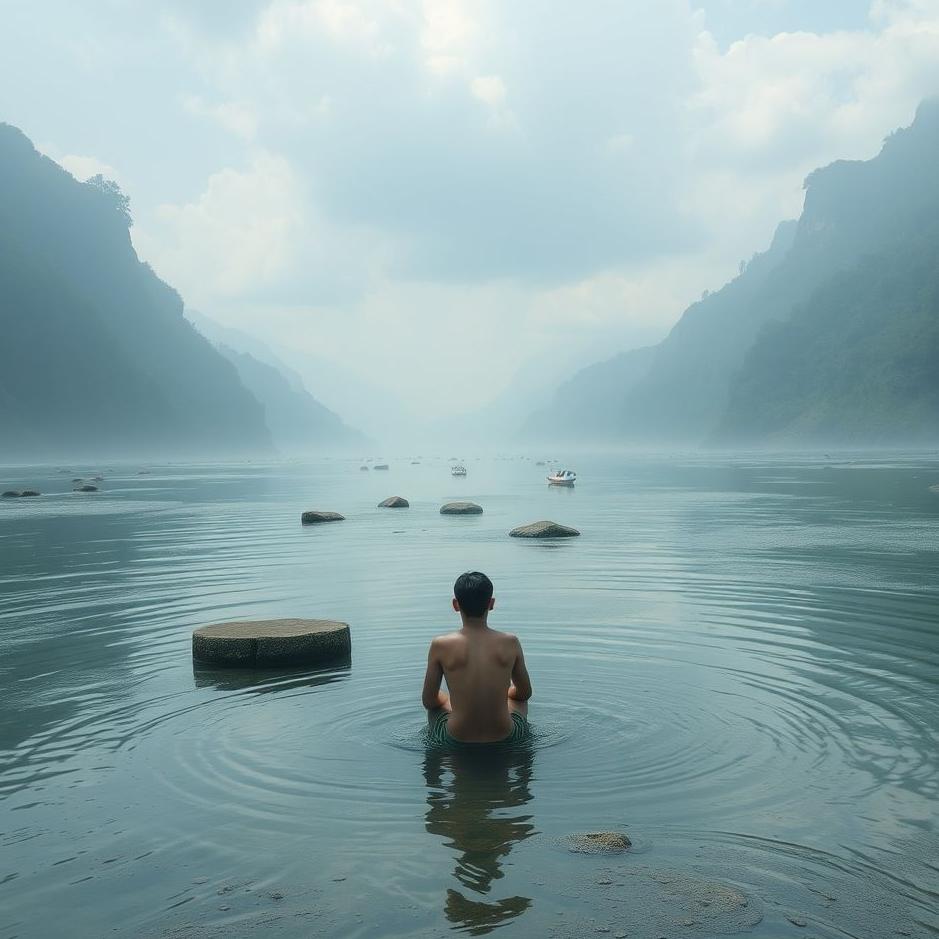 Dream : Sitting in a river in a dream