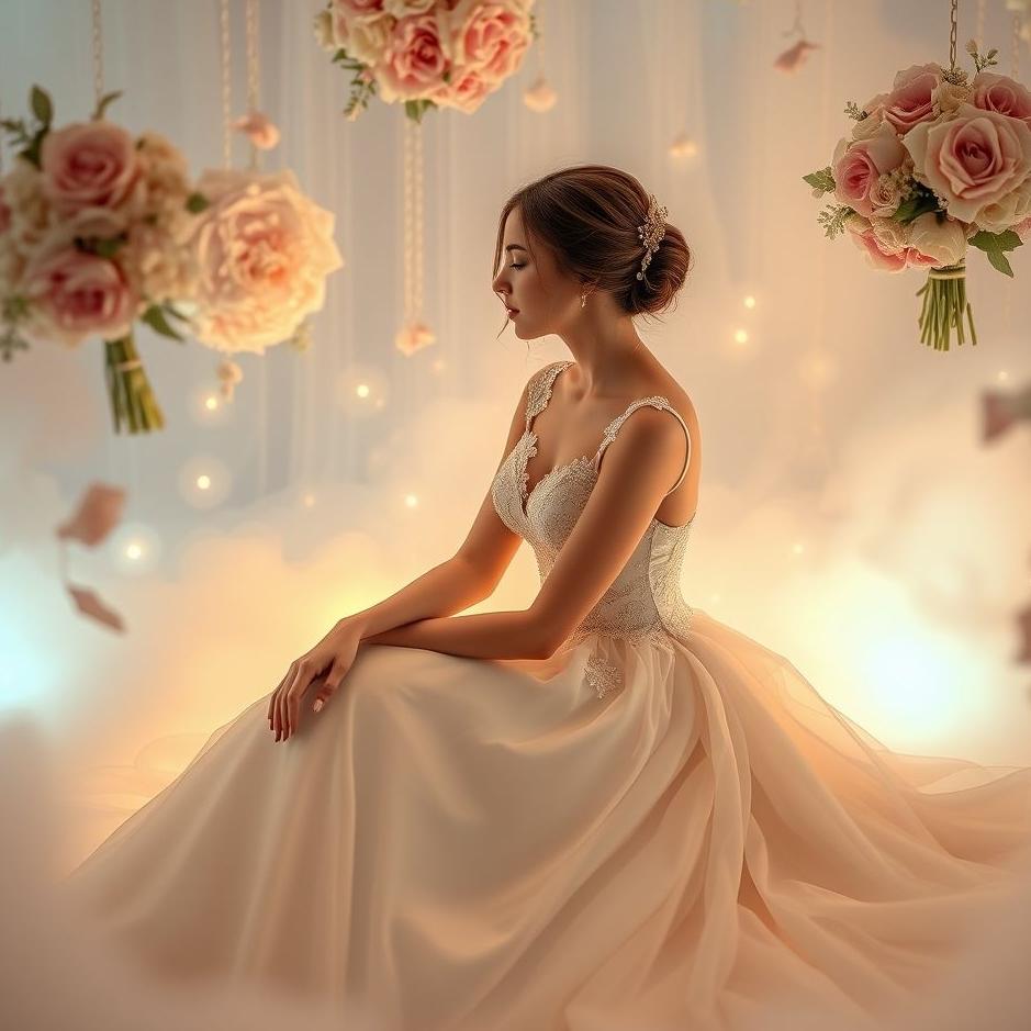 Dream : Sitting in a wedding dress in a dream