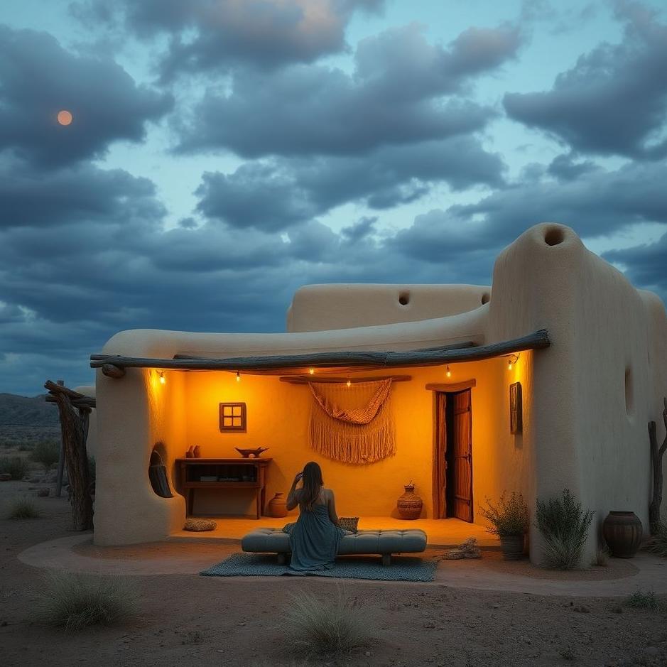 Dream : Sitting in an adobe house in a dream