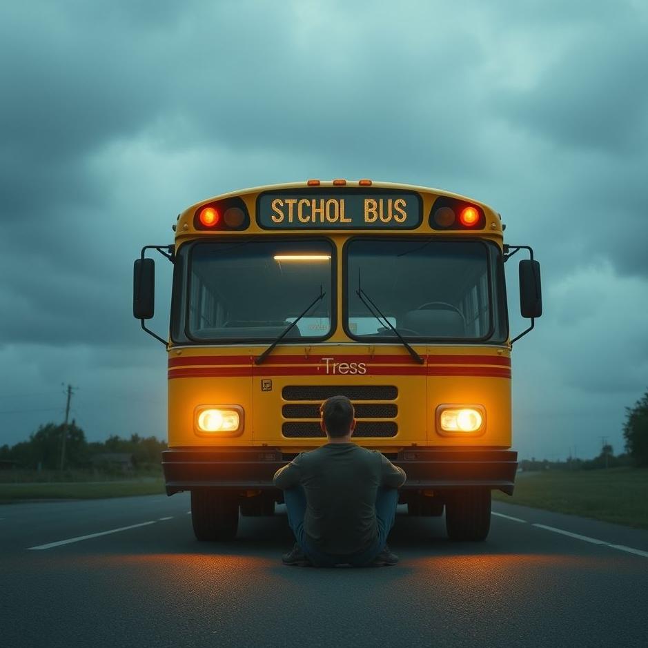 Dream : Sitting in front of a bus in a dream