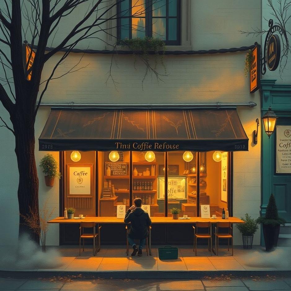 Dream : Sitting in front of a coffeehouse in a dream