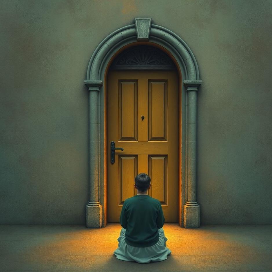 Dream : Sitting in front of the door in a dream