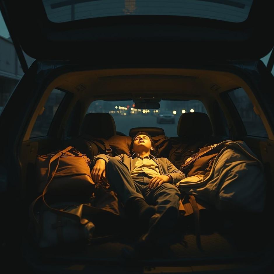 Dream : Sitting in the baggage of the car in the dream