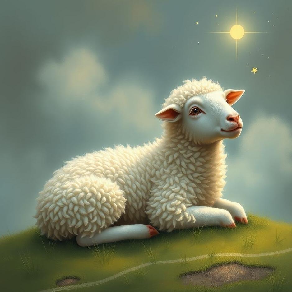 Dream : Sitting lamb in a dream