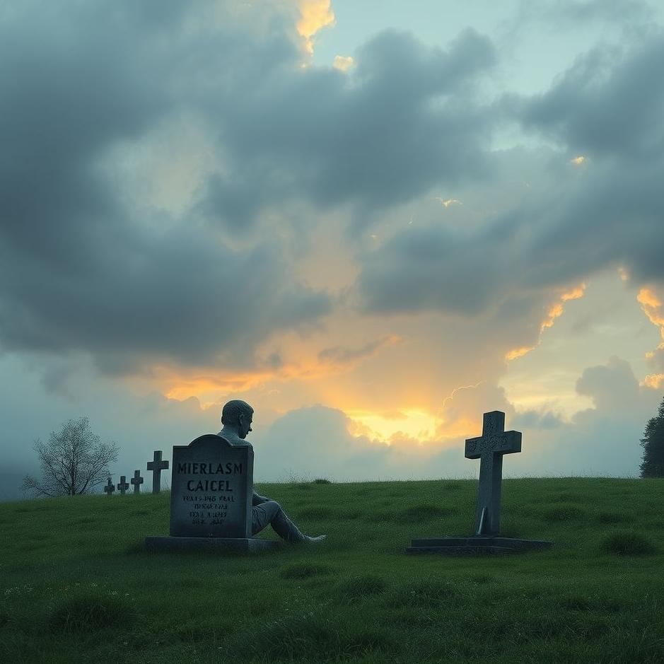 Dream : Sitting next to a grave in a dream