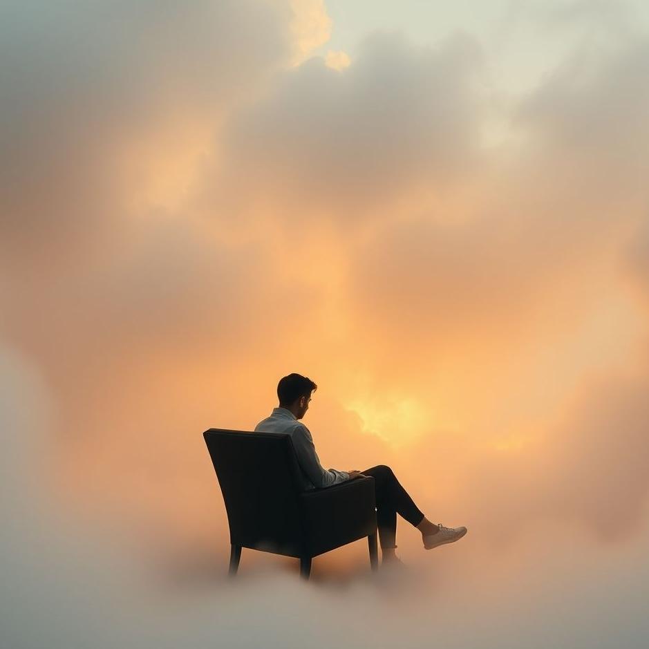 Dream : Sitting on a black chair in a dream