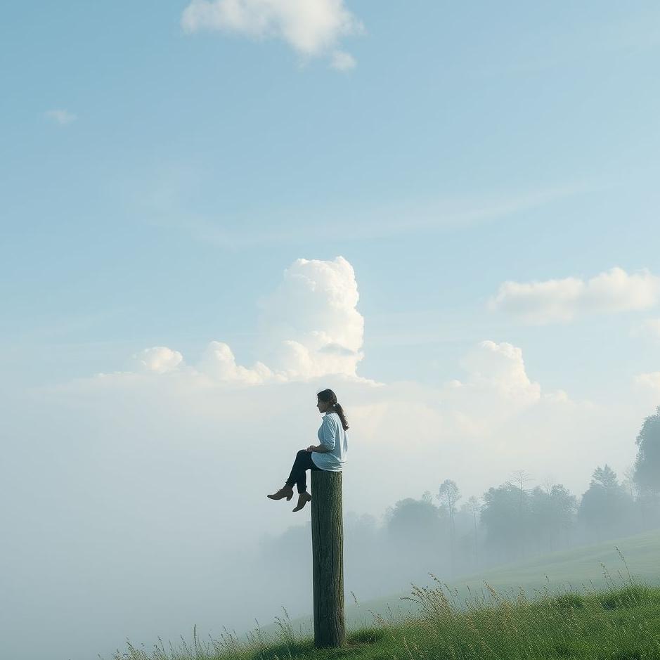 Dream : Sitting on a post in a dream
