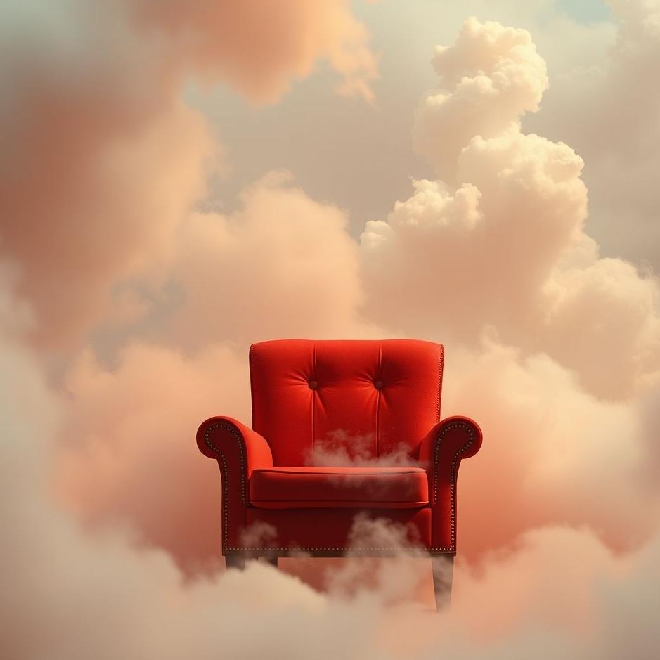 Dream : Sitting on a red chair in a dream