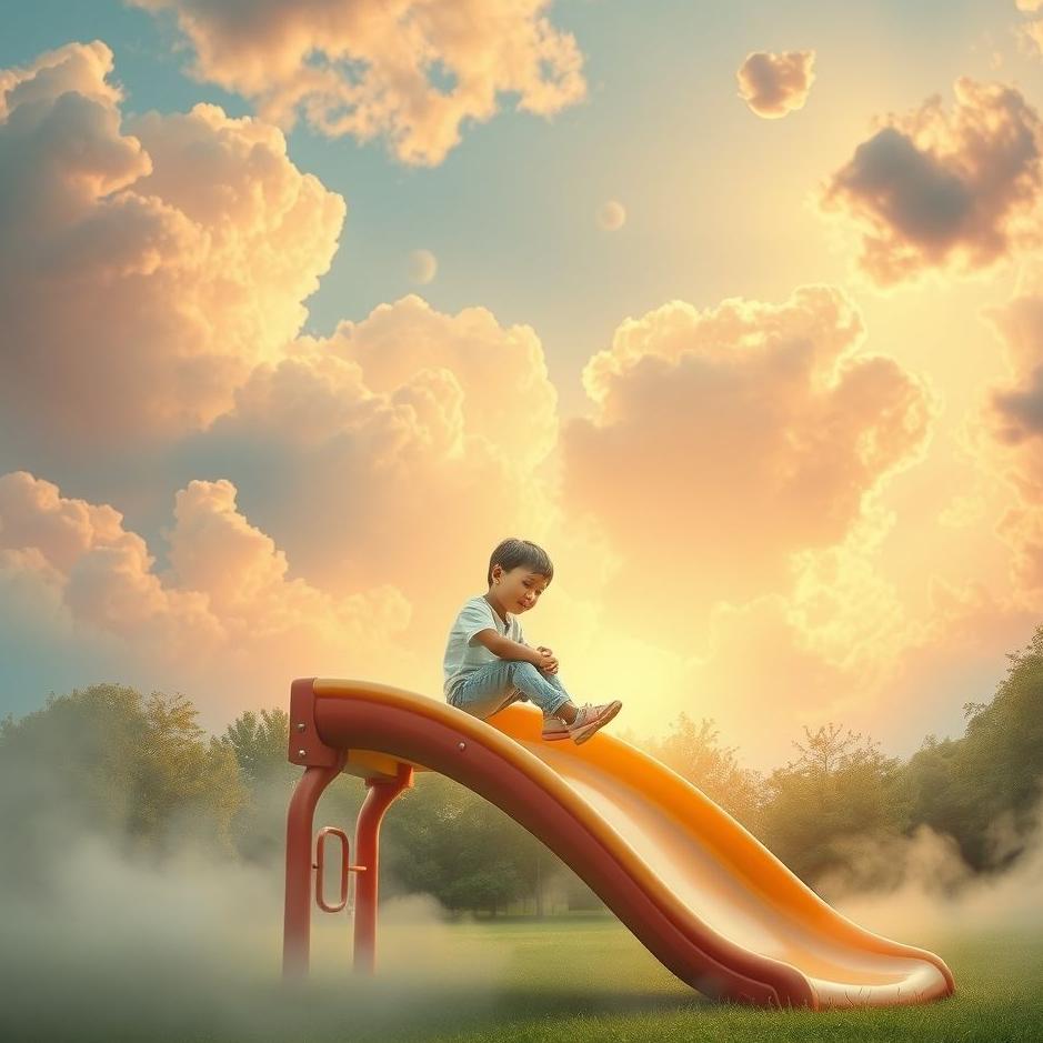Dream : Sitting on a slide in a dream