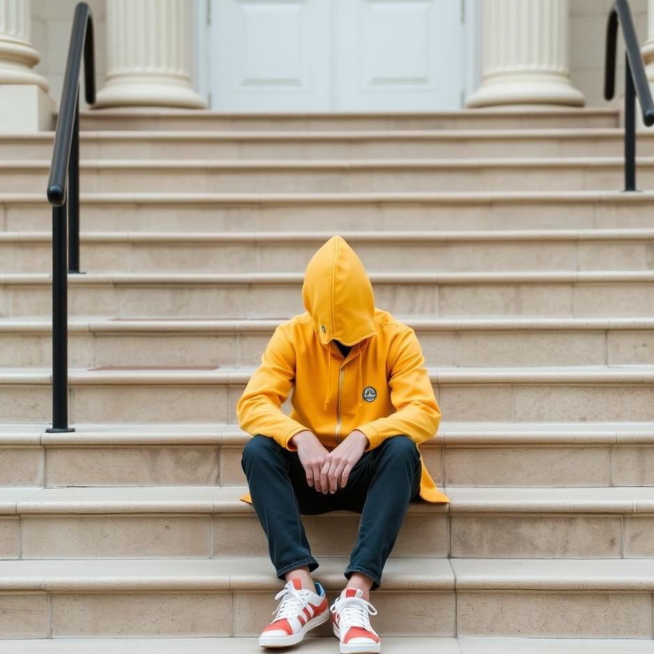 Dream : Sitting on a step 