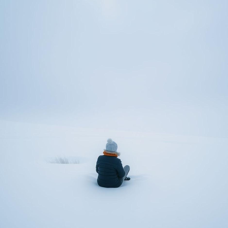Dream : Sitting on snow in a dream